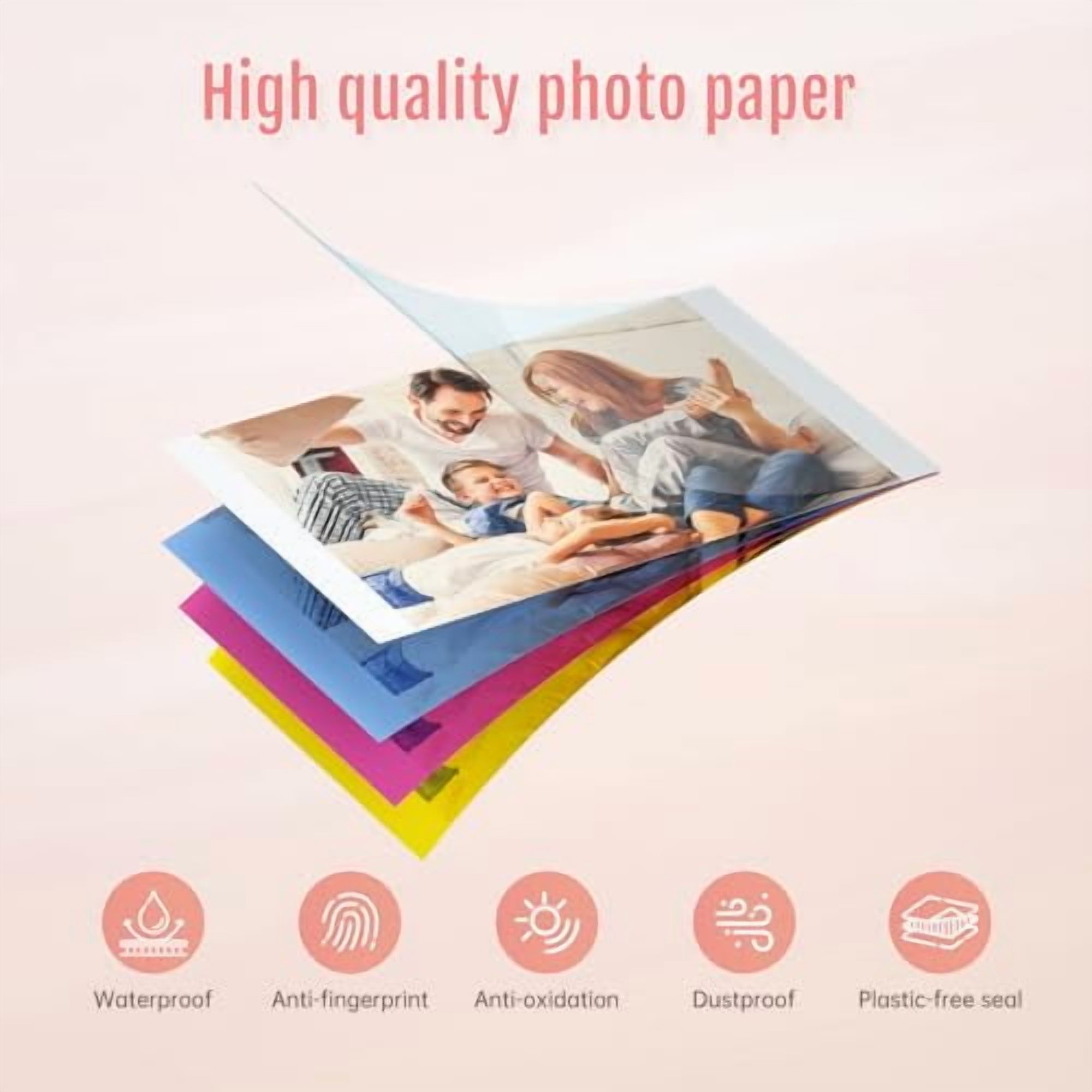 HPRT 4"X 6" PHOTO PAPER 108 SHEETS AND TWO RIBBONS CP4100/CP4000L PHOTO PRINTER