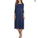 thumbnail image 1 of Sonducket Vestido de mujer Cuello Otoño Vestido de mujer Traje de cuello Media manga Vestido de columpio grande Vestidos Azul oscuro METRO, 1 of 6