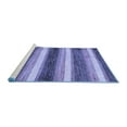 thumbnail image 2 of Ahgly Company Machine Washable Indoor Square Abstract Blue Modern Area Rugs, 7' Square, 2 of 4