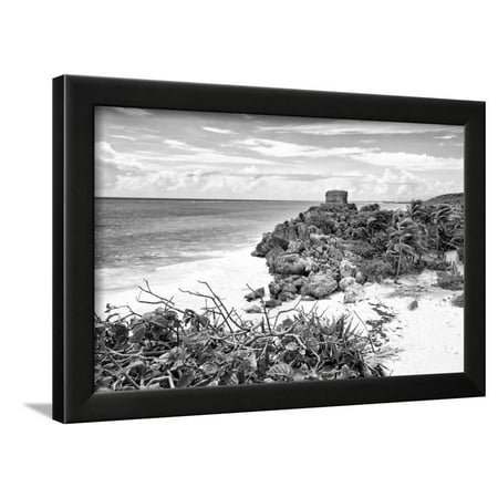 ¡Viva Mexico! B&W Collection - Tulum Riviera Maya V Framed Print Wall Art By Philippe