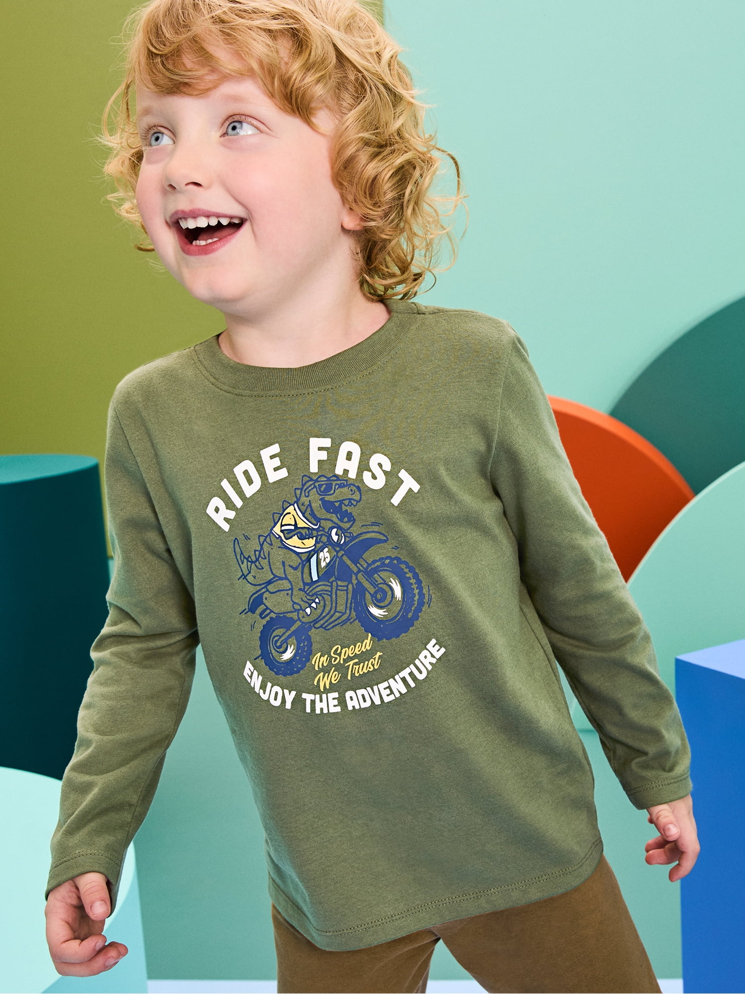 Garanimals Baby & Toddler Boys Long Sleeve Shirts, Single & 3-Pack, Sizes 0-6T