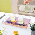 thumbnail image 6 of Acrylic Tray 15.7*11.8*1.9 Inch Transparent Tray Food Tray Tea Cup Tray Serving Trays Cosmetics Storage Kitchen Table Bathroom Sundry Storage Cartoon Chick Group, 6 of 7