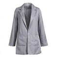 thumbnail image 4 of Women's Solid Long Sleeve Slim Suit Jacket Office Work Business Party Casual Blazer Coat Outwear, 4 of 6