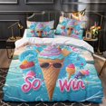 thumbnail image 3 of 3D Ice Cream Printed Comforter Cover Set Children Adult Unique Design Bedding Set Bedroom Decor,Full (80"x90"), 3 of 5