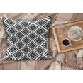 thumbnail image 2 of Geometric Fluffy Throw Pillow Cushion Cover, Tribal Pattern Aztec Civilization Inspired Digital Art Monochrome Americas, Decorative Square Accent Pillow Case, 18" x 18", Black White, by Ambesonne, 2 of 5
