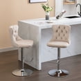thumbnail image 4 of 360° Swivel Bar Stools with Luxury Buttons / Suitable for Kitchen Island, American Design, 4 of 7