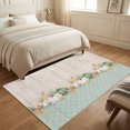 thumbnail image 4 of Area Rugs 4'x6'. Coastal Pumpkins Carpet Runner Indoor Outdoor Rugs Home Decor Aesthetic, Farmhouse Starfish Teal Wooden Grain Non Slip Mats Washable Accent Rug for Living Room Bedroom, 4 of 8