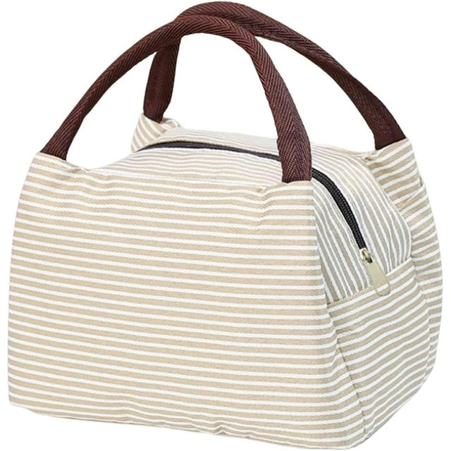 Kitchen Products Thermal Bag Lunch Bag Lunch Storage Work School Stripe Pattern (E, One Size)