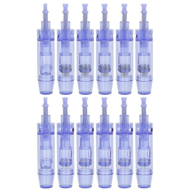 Aguja Derma facial, 12 Uds. Micro agujas 12 pines/microaguja eléctrica Derma aguja innovación moderna