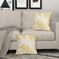 thumbnail image 3 of Vintage Floral Pillow Covers 20x20 Inch Set of 2 Golden Yellow and Cream Floral Throw Pillow Covers Chinoiserie Flower Pillowcases Rustic Farmhouse Cotton Linen Cushion Covers for Couch Bed Sofa Decor, 3 of 6