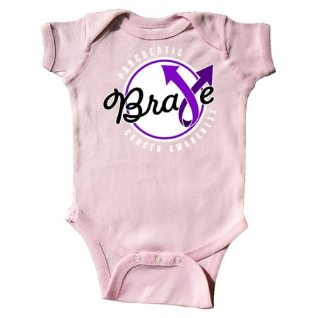

Inktastic Brave Pancreatic Cancer Awareness with Purple Ribbon Gift Baby Boy or Baby Girl Bodysuit