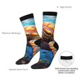 thumbnail image 4 of KLL Colorful Underwater Sea Turtle Print Cool Socks Men's Women's Crew Socks Funny Crazy Novelty Stockings, 4 of 6