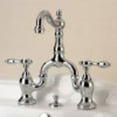 thumbnail image 4 of Kingston Brass KS7971TAL Bridge Standard Mount Bathroom Faucet, Polished Chrome, 4 of 5