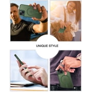 Magnetic for iPhone 13 Case/iPhone 14 Case Compatible with Magsafe Translucent Matte Slim Anti-Scratch Military Grade Protective Phone Case for iPhone 13/iPhone 14 for Men, Deep Green