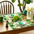thumbnail image 7 of Sm:)e Shamrock Clover Lucky Irish St. Patrick's Day Placemats Set of 4, 12x18 Inch Seasonal Spring Table Mats for Party Kitchen Dining Decoration, 7 of 7