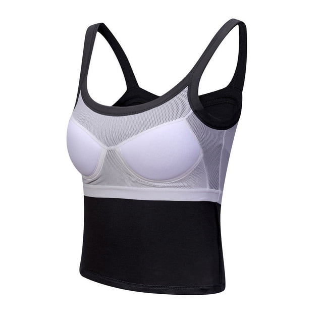 Hermoso chaleco pequeño con tirantes en la espalda para mujer, ropa interior fina de verano para uso exterior con almohadilla para el pecho, parte superior interior sin tirantes en blanco y