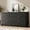 Black, variant on FURNIWAY Walnut 6 Drawer Dresser for Bedroom, 55 Inch Wide Modern Chest of Drawers with Fluted Wood Front and Gold Metal Handles for Living Room Hallway