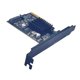 thumbnail image 5 of USB3.2 Gen2x2 20Gbps Pci-e 4x USB C Tarjeta de expansión Reemplazo 3.0 Adaptador Medida duradera 5.9x3.3x1.2 pulgadas Negro Profesional Hugo Tarjeta de expansion, 5 of 7