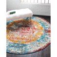 thumbnail image 1 of Unique Loom 3140395 Tapis Rond Cavalli Rosso 8 x 8 Pi, Multi Couleur, 1 of 5