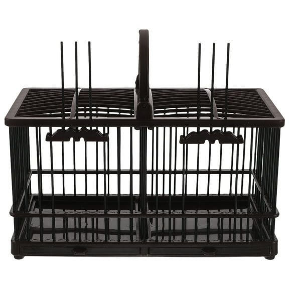 Masteelf Coffee Plastic Pet Carrier for Kids Compact Size Easy Maintenance Versatile Decorative Cage 4.5 x 3.2 x 6.8 inches