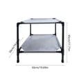 thumbnail image 3 of huayou Light Gray Plain Double Layer Elevated Pet Cot, Quick Dry Removable Washable Mesh Fabric, Decoration, for Small Pet Balcony Rest Zone, 19.69x19.69x17.71 inch, Light Gray, 3 of 6