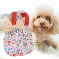 thumbnail image 5 of Floral Printing Pet Dress Sling Bow Tie Headwear, Pet Vest, Puppy Sleeveless Clothes for Home Wear, 5 of 8