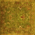 thumbnail image 1 of Ahgly Company Indoor Square Oriental Yellow Industrial Area Rugs, 8' Square, 1 of 4