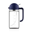 thumbnail image 3 of Pulverizador de aceite de vidrio Botella con mango Reutilizable Pour Dispensador Spice Contenedor Ensalada Versión Cruet Restaurantes Suministros Blue Inevent HA059481-01B, 3 of 7