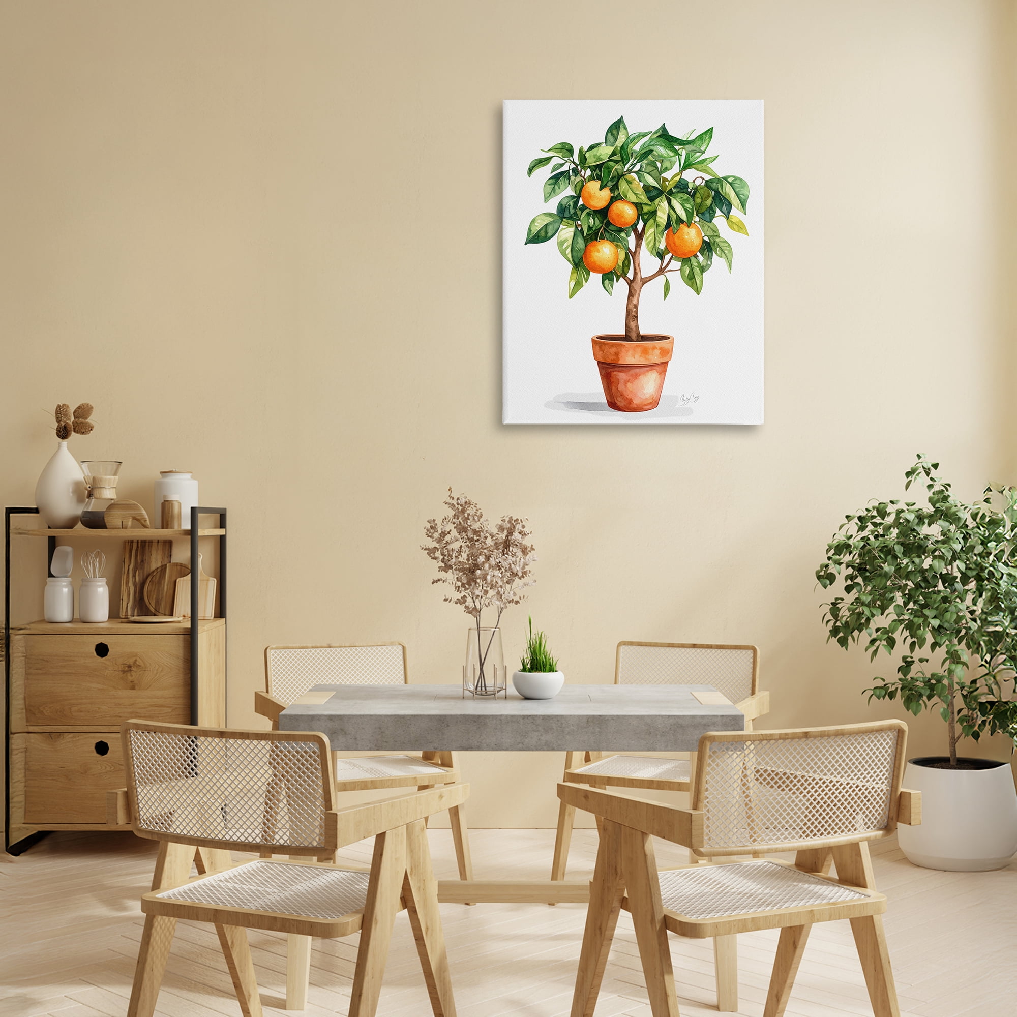 Stupell Industries Potted Orange Tree Canvas Wall Art, design by Shelly Craig