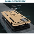 thumbnail image 3 of for Galaxy A42 5G Case with Screen Protector, Grade Shockproof Cover Pass 16ft Drop Test Protective Phone Case with  Kickstand Car Holder for Samsung Galaxy A42 5G Gold, 3 of 7