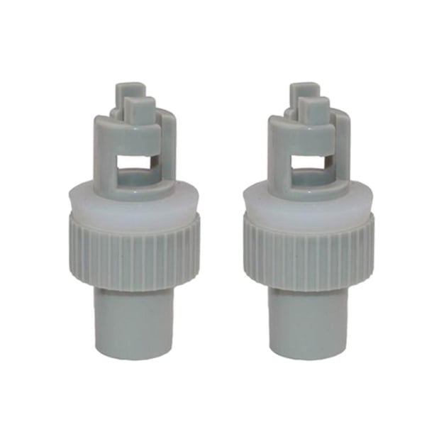 2x adaptador de válvula de manguera de bomba de aire de bote inflable de plástico ABS para cama de aire de Kayak gris kusrkot Adaptador de válvula de kayak