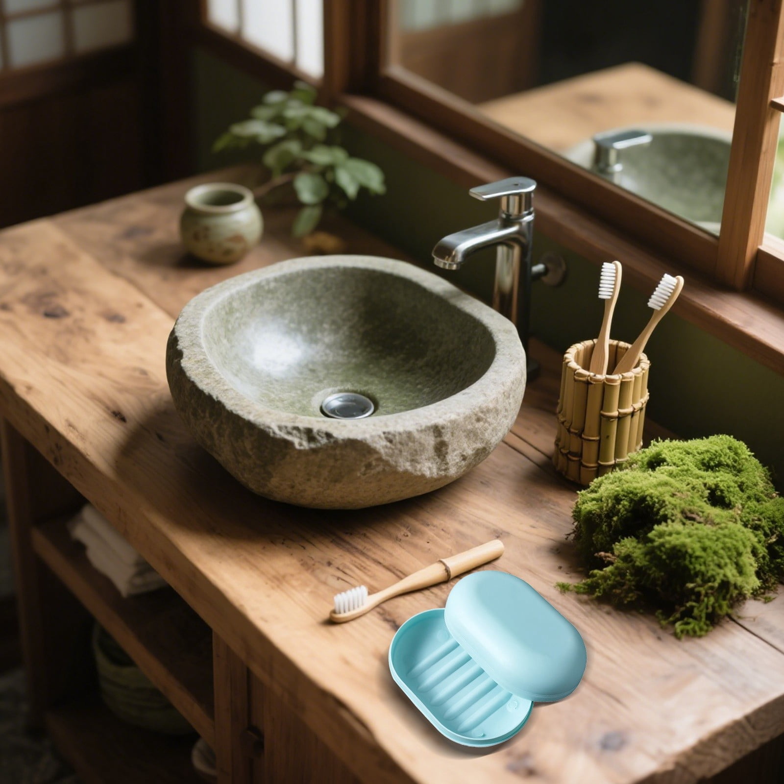 Boîte à Savon De Voyage Étanche Avec Couche Drainante Amovible - Grand Support Pour Barre De Shampooing - Noir