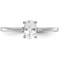thumbnail image 5 of 14K White Gold Diamond & Topaz Birthstone Ring (Size 6) Made In India xbr217, 5 of 5
