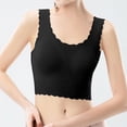 thumbnail image 5 of Bigersell Woman Bra Wireless Comfortable Bra Yoga Sports Bra No Underwire Bra Style B72 Yoga Bra Women Back-Smoothing Bra Feature Training Bra for Girls Hook & Eye Bra Closure , Black L, 5 of 5
