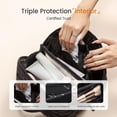 thumbnail image 5 of Soda Candy Travel Makeup Bags for Women 180° Wide-Open Puffer Toiletry Bag Set 2Pcs Large Water Resistant Cosmetic Bag, Travel Essentials for Toiletries Accessories Storage, Black, 5 of 8