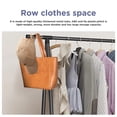 thumbnail image 5 of HioHa Portable Clothes Rack on Wheels with 2-Tier Shelves & Hooks - Stainless Steel Rolling Garment Rack for Clothing, Shoes, Laundry - Home, Office, Dorm Use (Black), 5 of 9