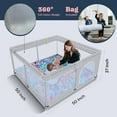 Baby Playpen for Boys and Girls, 50inch Baby Playard with Storage Bag, Easy Assembled Fence ...