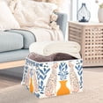 thumbnail image 3 of Yayeee Collapsible Cube Storage Bin with Lid Fabric Closet Decorative Basket with Handles, Leopards Leaves, 3 of 7