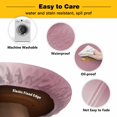 thumbnail image 3 of Elastic Fitted Round Tablecloth, Pink Grey Ombre Waterproof Stretch Table Cover for 36"-44" Tables, Farmhouse Gradient Minimalist Washable Outdoor Tablecloths for Patio, Picnic, Camping, 3 of 9