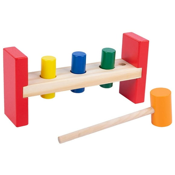 Wooden Pounding Box Hammering Toy for 1 2 3 Year Old Gifts