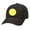 Black, variant on Happy Face Yellow Smile Face Daisy Eyes Unisex Embroidered Twill Dad Hat, Black