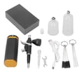 thumbnail image 1 of Kit de aerógrafo Ticfox inalámbrico recargable de mano 0,01 pulgadas 25PSI pistola pulverizadora automática negra para tatuaje Graffti, 1 of 14