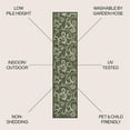 thumbnail image 3 of JONATHAN Y TUSCAN SUN 2 x 8 Runner Rug, Maribel Traditional All-Over Scroll - Green/Cream, TSN205D-28, 3 of 8