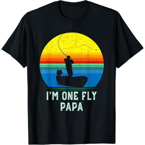 Fly Fishing Gift for Dad-Papa-Father- Mens Fly Fishing T-Shirt