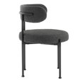 thumbnail image 4 of Side Dining Chair, Set of 2, Dark Grey Gray, Fabric, Metal, Kitchen Cafe Bistro Hospitality Restaurant, Modern Contemporary HB35912, 4 of 11