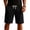 Black -AN15, variant on Dwellite Mens Shorts Casual Summer Elastic Waist Drawstring Lightweight Solid Beach Vacation Shorts with Pocket Complexion L