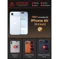 thumbnail image 2 of ABDFHE-for iPhone Air Case Wallet with Card Holder (4 Cards) [RFID Blocking] & Slide Camera Cover, Military Grade Drop Protection, Rugged Hard Back & Silicone Edge Phone Case, 6.5" 2025, Black, 2 of 4