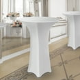 thumbnail image 5 of Lann's Linens - 32" Round Highboy Cocktail Table Cover, Stretch Spandex Fitted Tablecloth - White, 5 of 5
