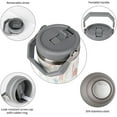 thumbnail image 2 of 30 Oz Insulated Tumblers with Flip Straw Lid Top Handle Striped Bows Pink Leakproof Reusable Vacuum Stainless Steel Travel Coffee Mug for Car, 2 of 6