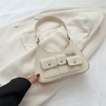 thumbnail image 4 of Bolso de mano para mujer Bolso de viaje femenino simple de PU de gran capacidad (Blanco) Ndcxsfigh Para Estrenar, 4 of 7